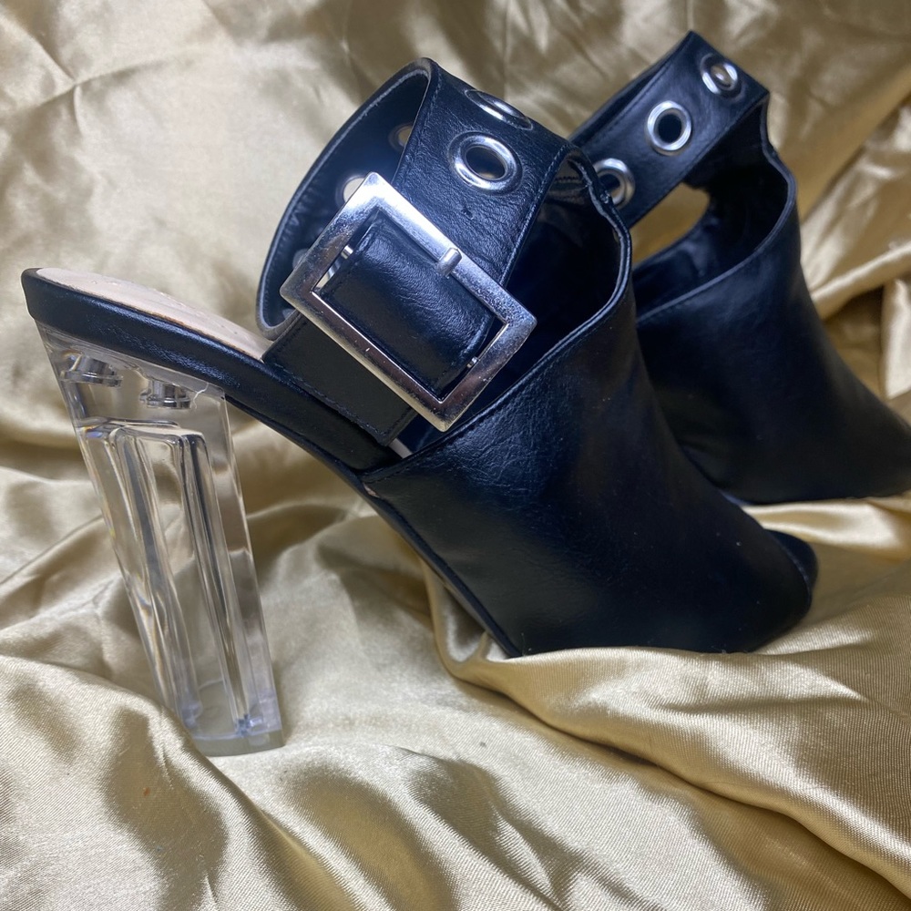 Wild Diva-Open Toe Sling Back Lucid Block Heels